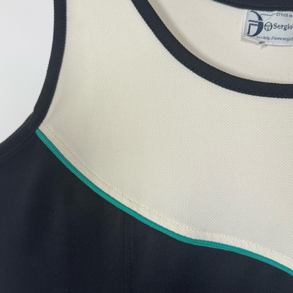 Sergio Tacchini Y2K Tennis Dress Navy Cream - Size Small - Picture 4 of 9